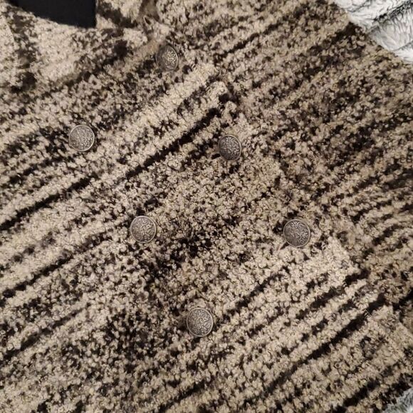 Free People stripe fuzzy sweater cardigan jacket Size S! - Picture 16 of 16